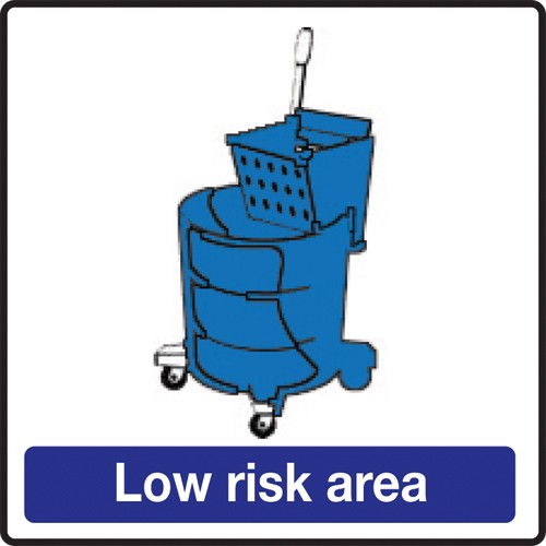 Low risk area: Self Adhesive Vinyl Notice - Mileta Signage