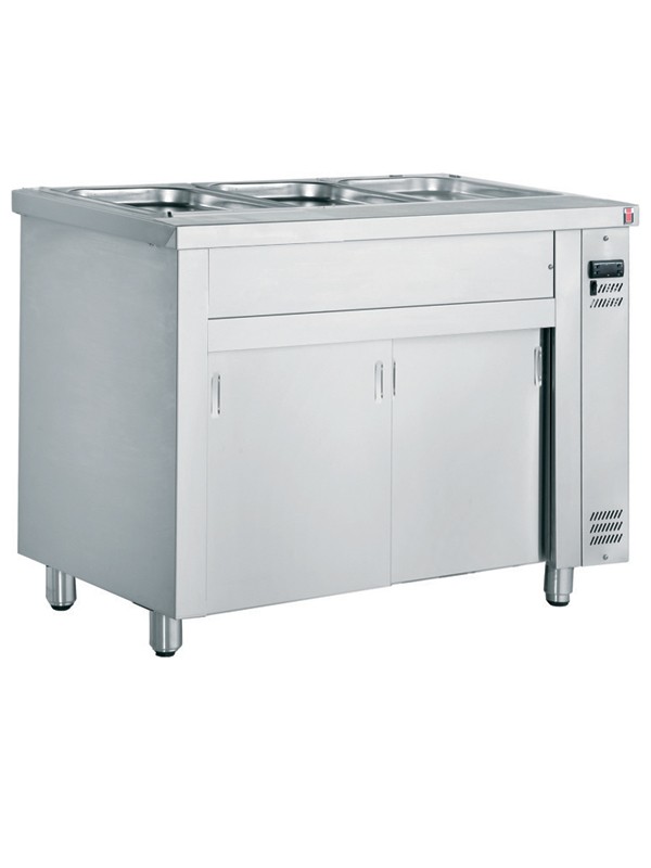Inomak Gastronorm Bain Marie with wet well - Open Type Ambient Base Mode - Inomak Servery