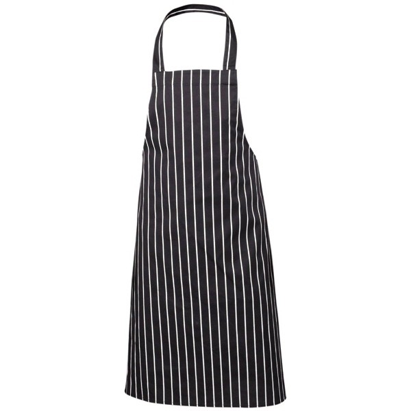 Navy Butchers Stripe Bib Apron 87cm x 100cm - Nevilles Aprons