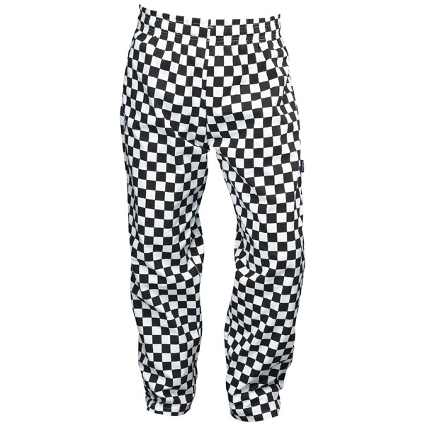 Large Check Black & White Baggies L Size - Nevilles Trousers