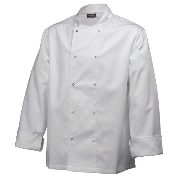 Basic Stud Jacket (Long Sleeve)White L Size - Nevilles Jackets