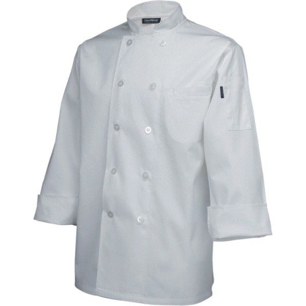 Standard Jacket (Long Sleeve)White M Size - Nevilles NEW Catering Equipment
