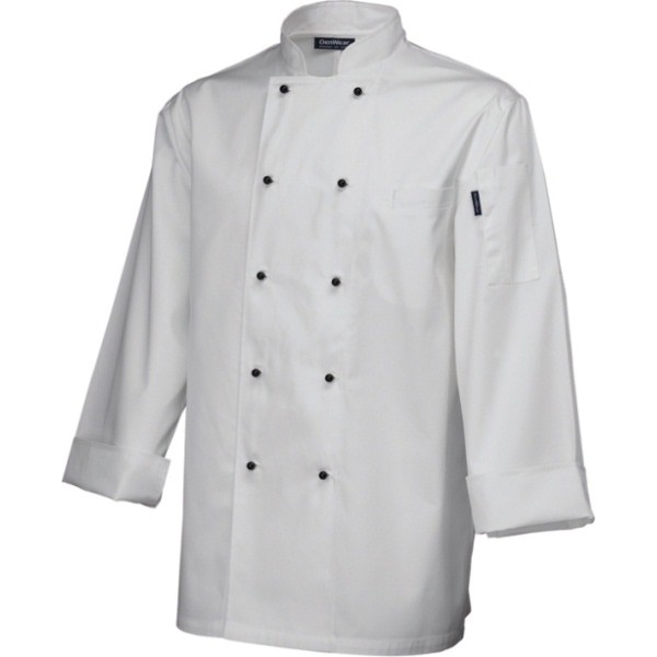 Superior Jacket (Long Sleeve)White M Size - Nevilles NEW Catering Equipment