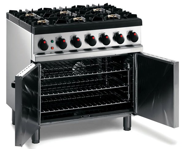 6 Burner Dual Fuel Range - Lincat Gas