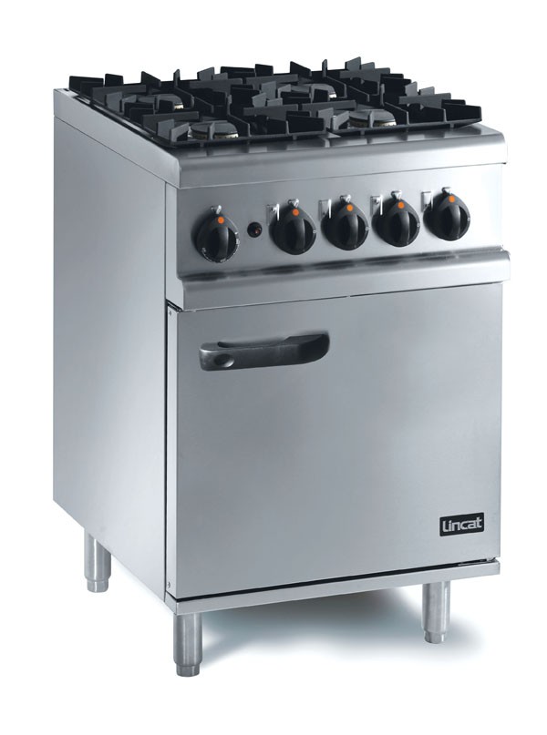4 Burner Range with right hand door - Lincat Gas