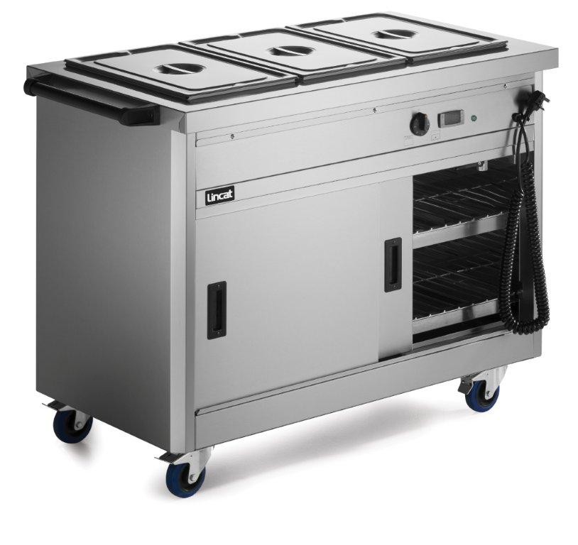 P6B3 Panther 670 Series Hot Cupboard With Bain Marie Tops | 2.8Kw - 3 x 1/1GN - Lincat Hot Cupboards