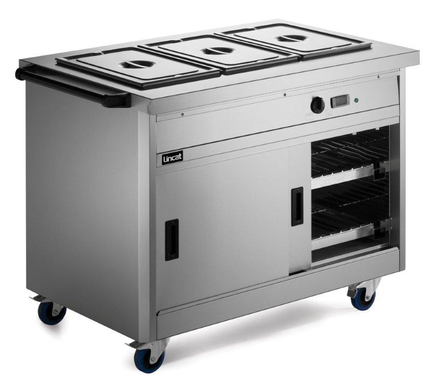 P8B3 Panther 800 Series Hot Cupboard With Bain Marie Tops | 2.8Kw - 3 x 1/1GN - Lincat Hot Cupboards