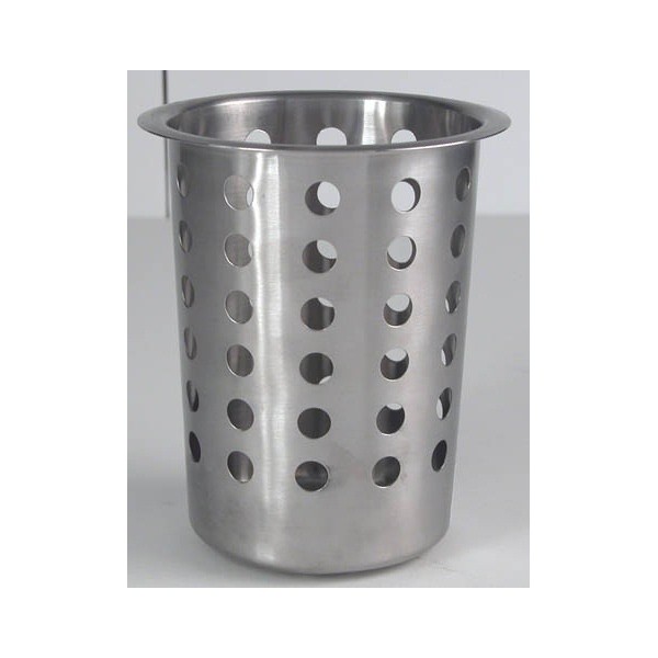 Genware Stainless Steel Perf.Cutlery Cylinder 4 1/2" - Nevilles Extras