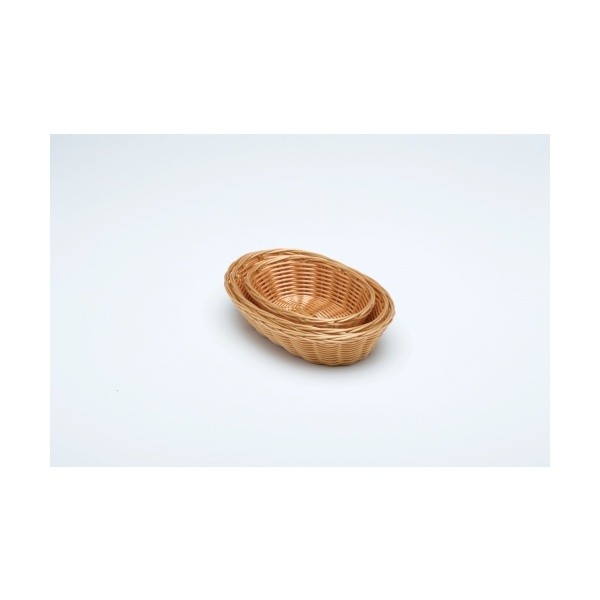 Oval Polywicker Basket 10" x 6 1/2" x 2 1/2" - Nevilles Bread & Display Baskets