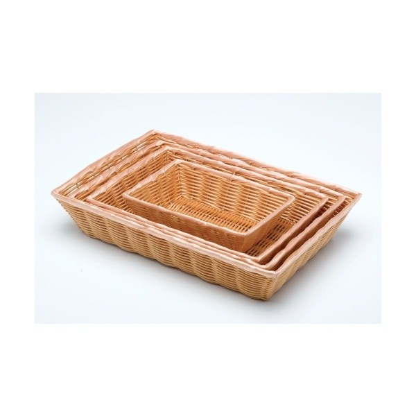 Rectangular Polywicker Basket 10" x 7" x 2 1/2" - Nevilles Bread & Display Baskets