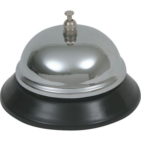 Genware Chrome Plated Service Bell 3 1/2" Dia. - Nevilles Miscellaneous