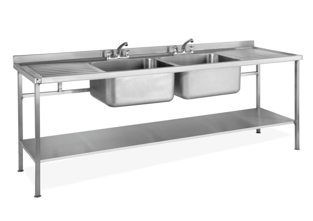 Double Bowl Double Drainer Sink - Parry Double Sink Units