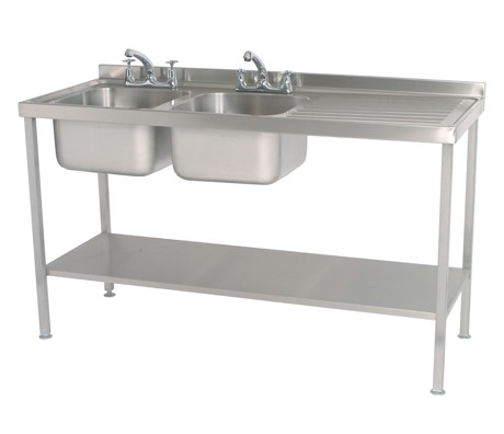 Double bowl single drainer (left) - Parry Double Sink Units