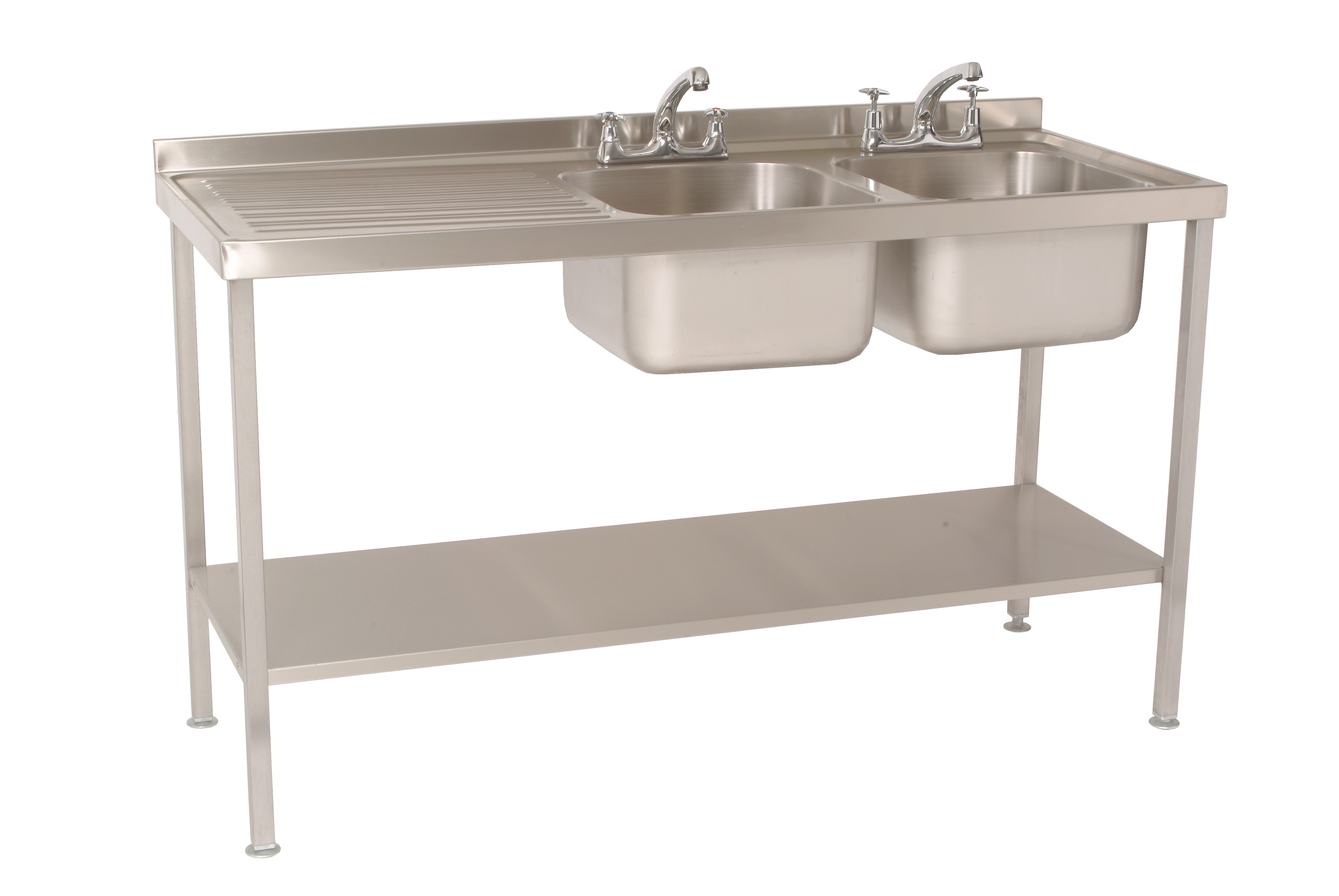 Double bowl single drainer (right) - Parry Double Sink Units