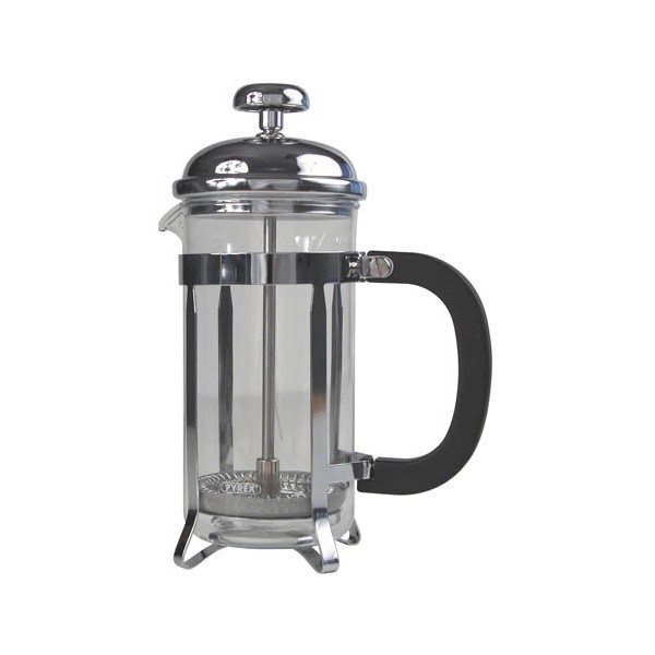 Chrome 6 Cup Cafetiere: Pyrex - 26 Oz. 800ml. - Nevilles Decanters & Coffee Makers