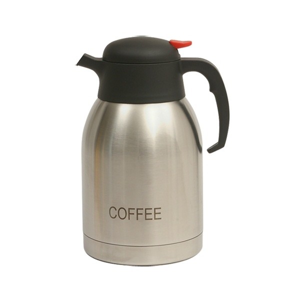 Coffee Inscribed Stainless Steel Vacuum Jug 2.0L - Nevilles Airpot Flasks & Vacuum Dispensers