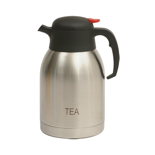 Tea Inscribed Stainless Steel Vacuum Jug 2.0Ltr - Nevilles Airpot Flasks & Vacuum Dispensers