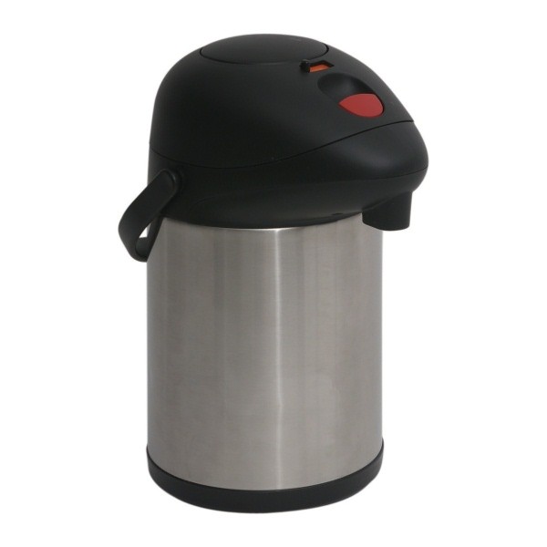 Stainless Steel Unbreakable Vacuum Pump Pot 2.5Ltr - Nevilles Airpot Flasks & Vacuum Dispensers