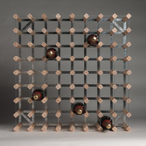 30 BOTTLE WINE RACK : 20 1/2"h x 20 1/2"w x 9"d. 520mm x 520mm x 230mm. - Samuel Groves Miscellaneous