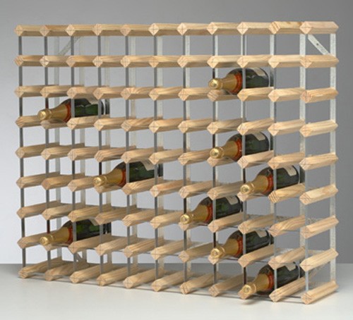90 BOTTLE WINE RACK : 32"h x 39 1/2" w x 9"d. 810mm x 1000mm x 230mm. - Samuel Groves Miscellaneous