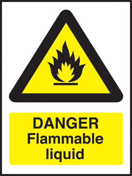 Flammable liquid: Self Adhesive Vinyl Notice - Mileta Signage