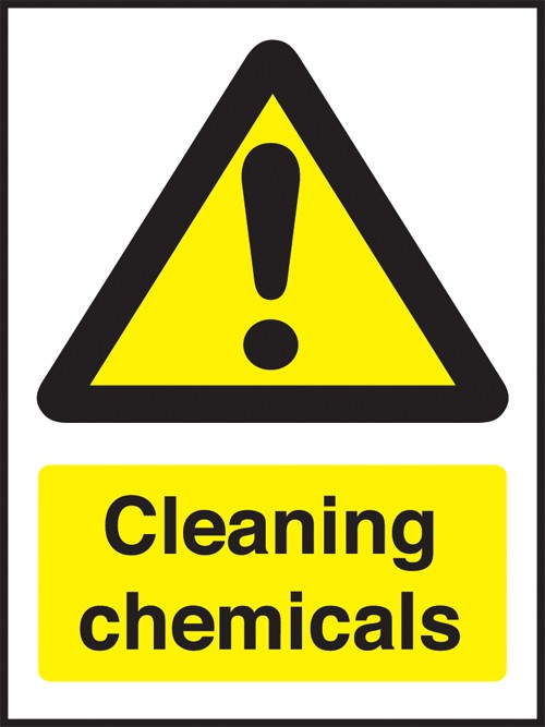 Warning cleaning chemicals: Semi-Rigid Notice - Mileta Signage