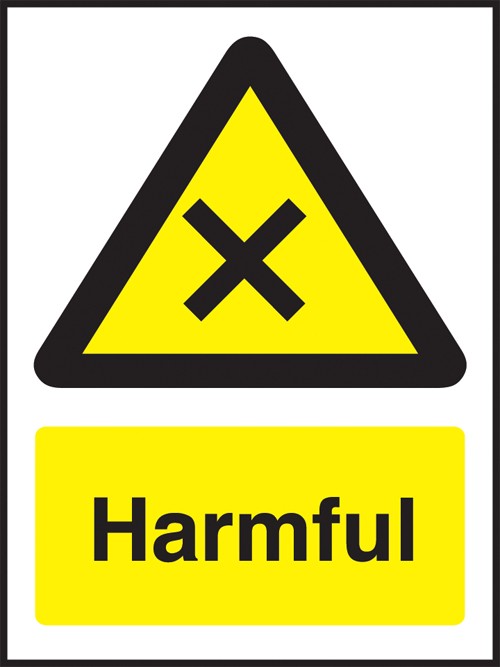 Harmful: Self Adhesive Vinyl Notice - Mileta Signage