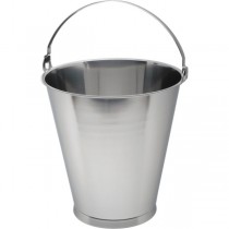 Stainless Steel Swedish Skirted Bucket 12 Ltr. Graduated