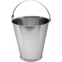 Swedish Stainless Steel Skirted Bucket 15 Ltr. Graduate