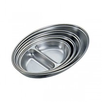 Stainless Steel 2 Division Oval Veg.Dish 12"(11462) **