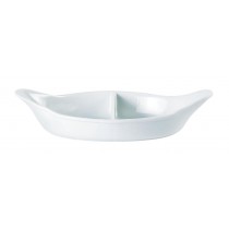 Oven To Tableware Divided Oval Eared Dish