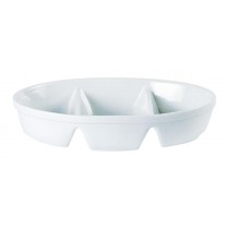 Oven To Tableware Oval Three Division Dishes