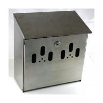 Genware Stainless Steel Wall-Mounted Outdoor Ashtray