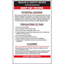 Deep fat fryer safety notice: Self Adhesive Vinyl Notice