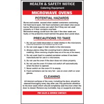 Microwave ovens safety notice: Self Adhesive Vinyl Notice