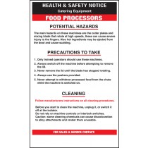 Food processor safety notice: Self Adhesive Vinyl Notice