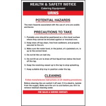 Urns safety notice: Self Adhesive Vinyl Notice