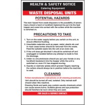 Waste disposal unit safety notice: Self Adhesive Vinyl Notice