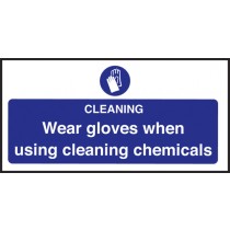 Wear gloves using cleaning chemicals.