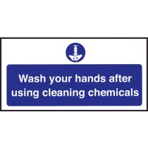 Wash hands after cleaning chemicals.