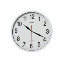 White Wall Clock: 24cm Dia.