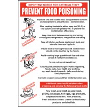 Preventing food poisoning: Self Adhesive Vinyl Notice