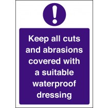 Keep Cuts and Abrasions Covered: Self Adhesive Vinyl Notice