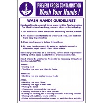 Wash hands/entering kitchen/each job: Self Adhesive Vinyl Notice
