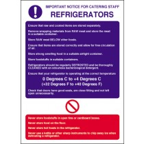 Refrigerator notice: Self Adhesive Vinyl Notice