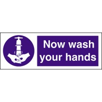 Now wash your hands: Self Adhesive Vinyl Notice
