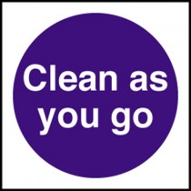 Clean as you go: Self Adhesive Vinyl Notice