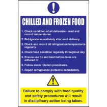 Chilled and frozen foods: Self Adhesive Vinyl Notice