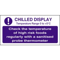 Check chilled display temp: Self Adhesive Vinyl Notice