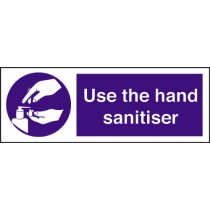 Use the hand sanitiser: Self Adhesive Vinyl Notice